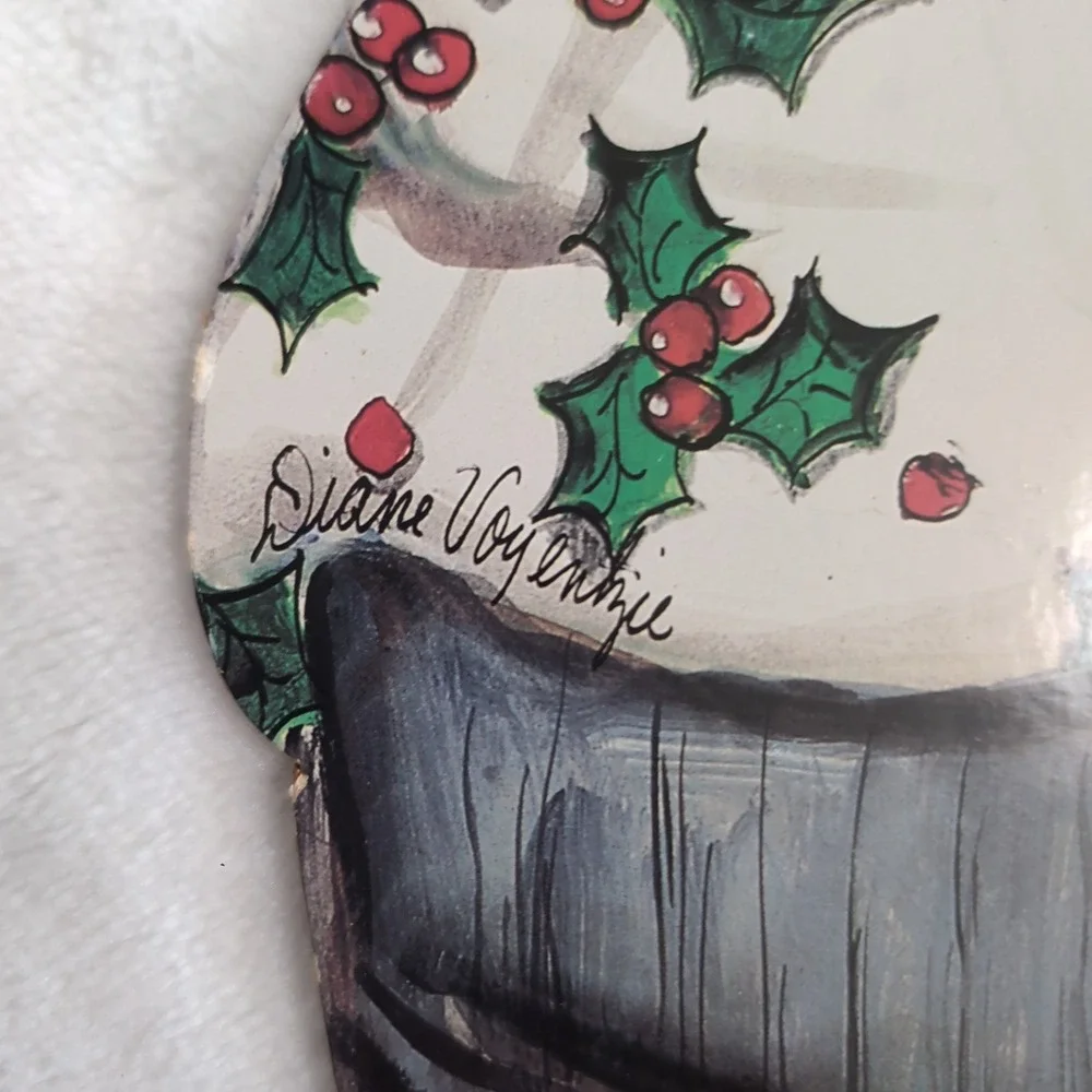 Vintage Christmas‎ Puppy Silent Companion Wood Dummy Board Dog Wall Art Spaniel